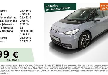 VW ID.3 30.534 km 28.990 &euro; Fürth 90763